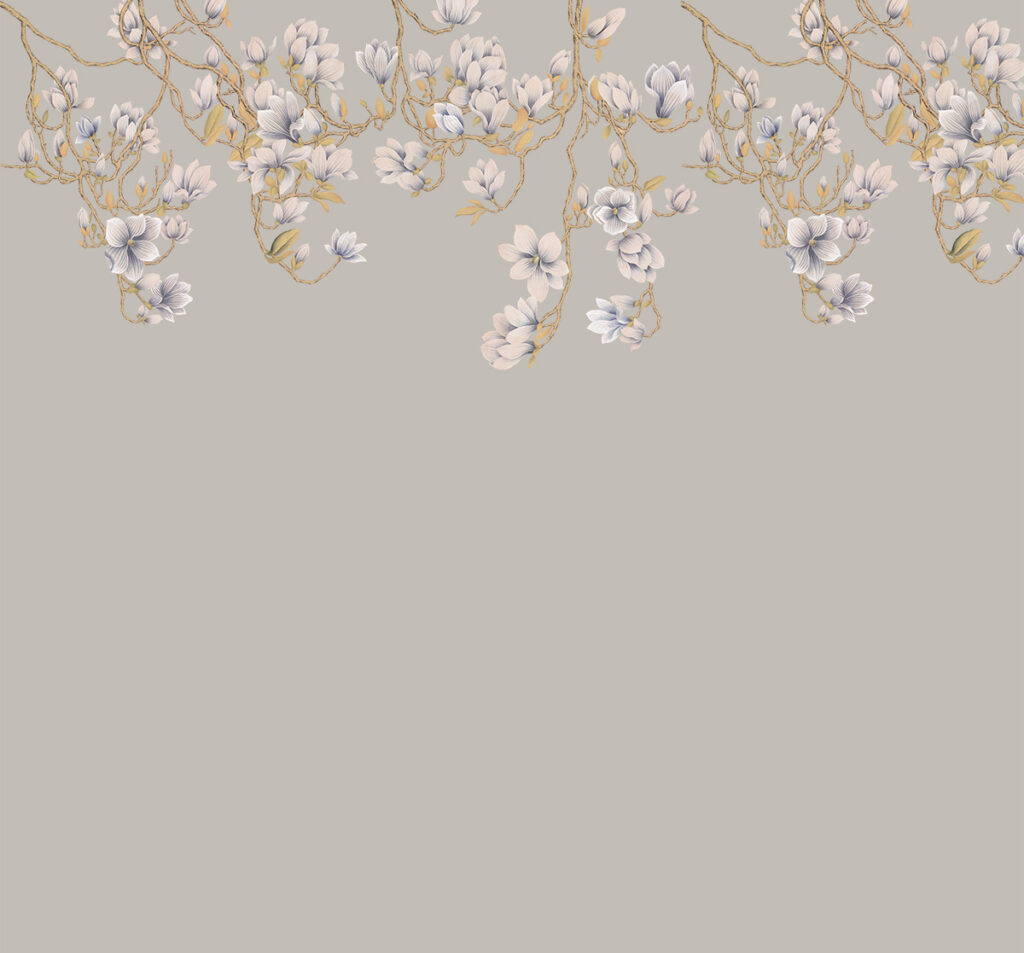 C17 Magnolia Season Art Silk Grey