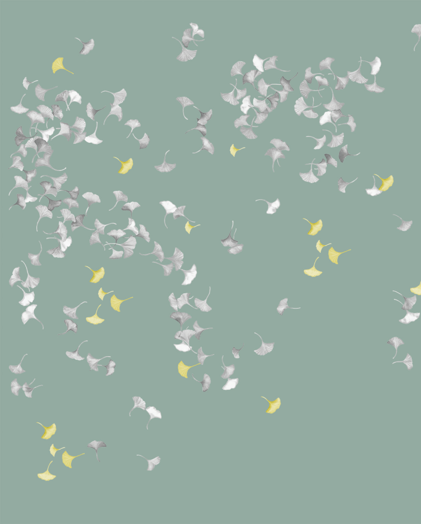 C26-8 Ginko Leaves Art Silk Green