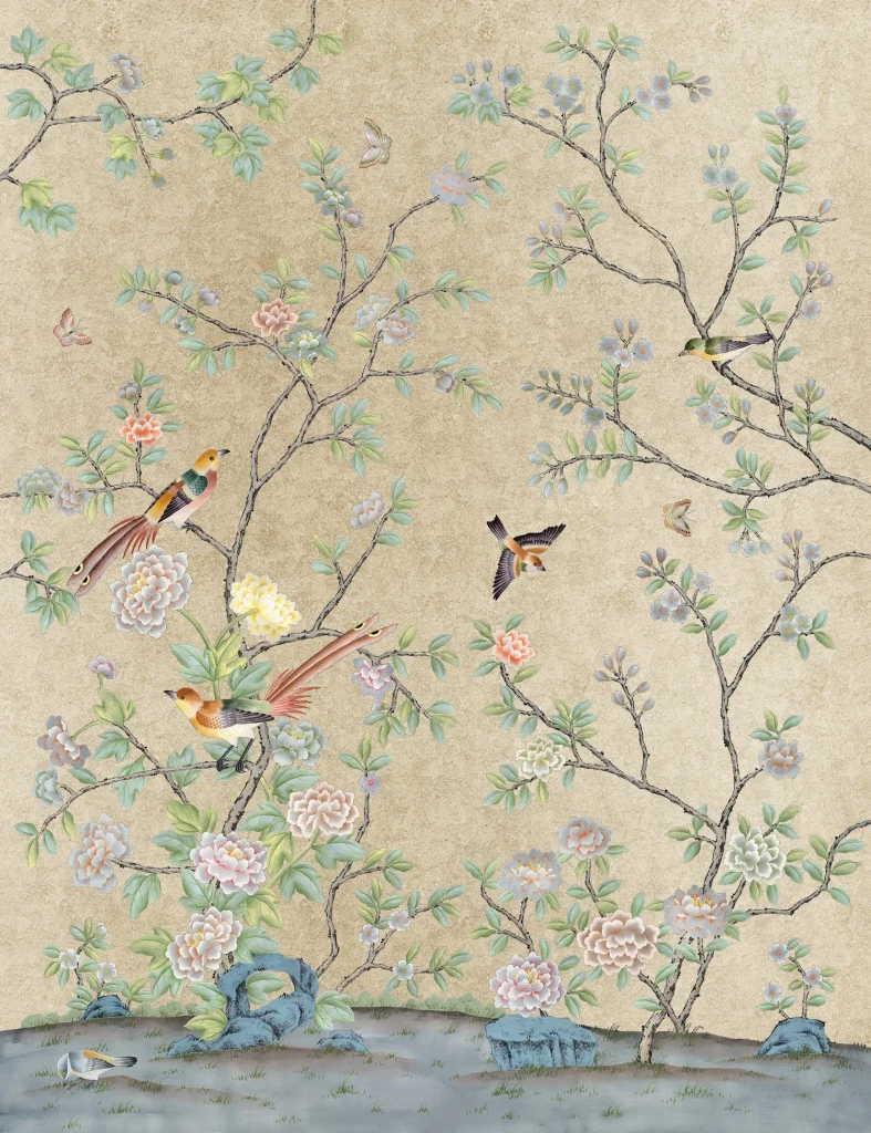 В11 Peony Garden Gold Leaf 19