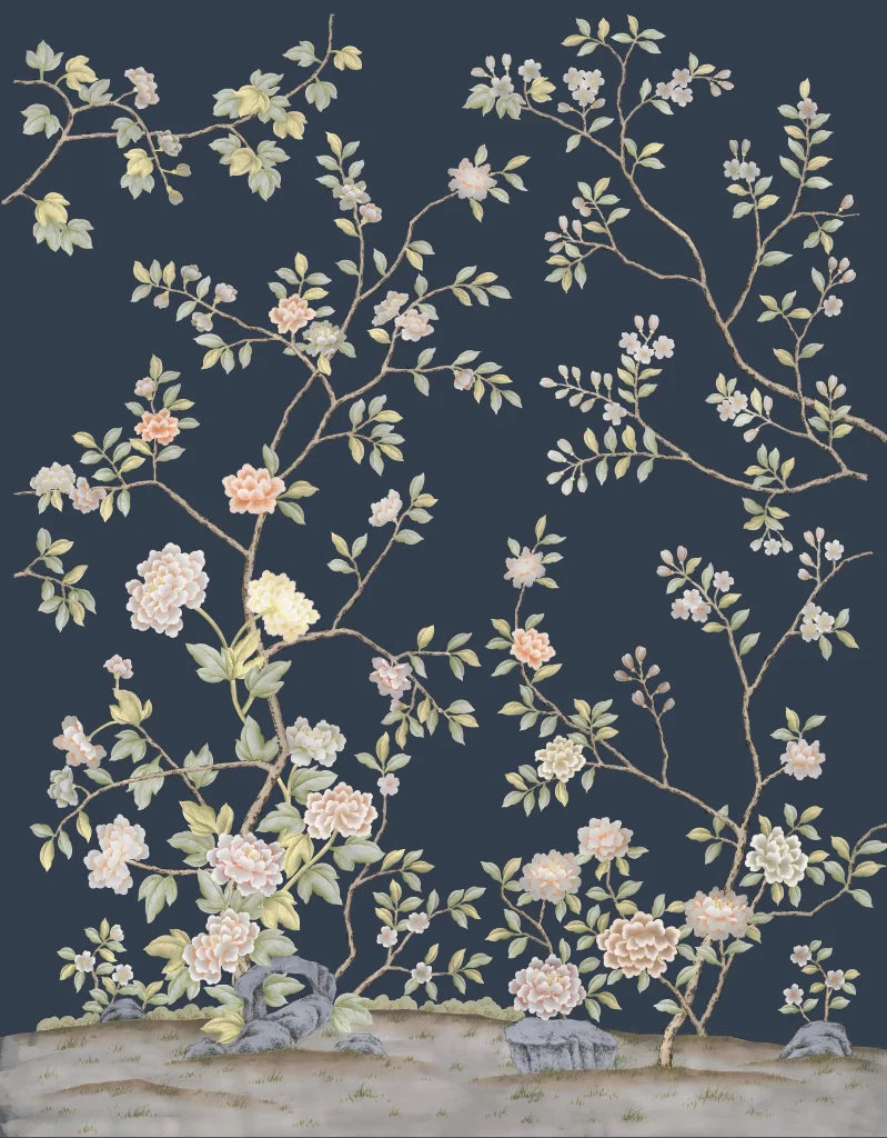 B11 Modest Art Peony Garden Art Silk Jade