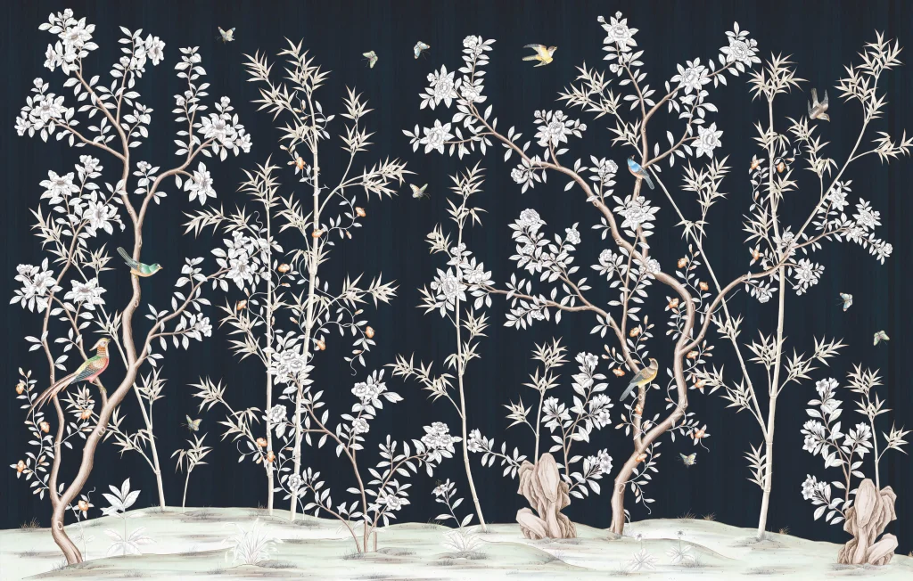 В55 Modest Art Bamboo and Roses WVP 14