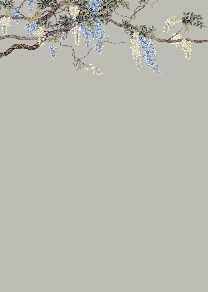 C9 Modest Art Western Wisteria Art Silk Grey