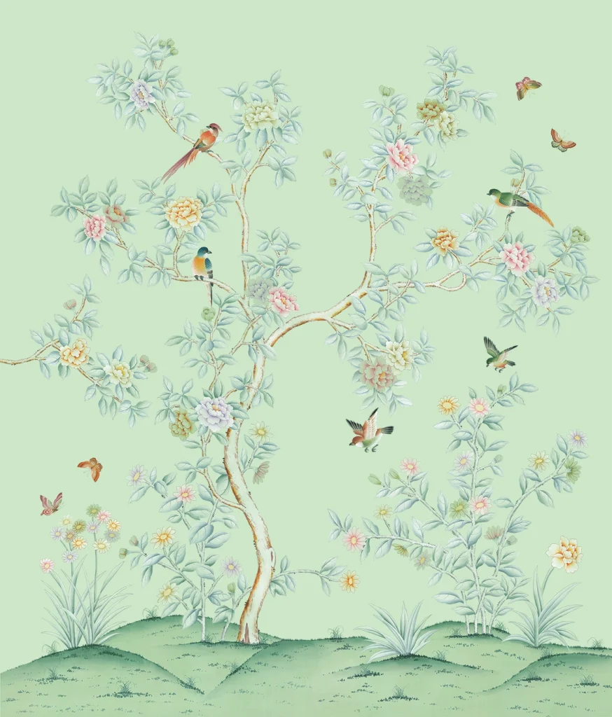 В2 English Garden Art Silk Green