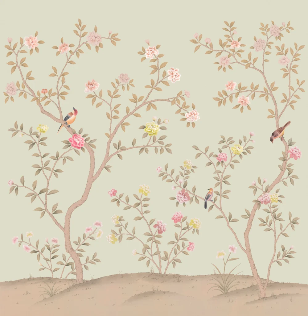 В42 Rose Tree Art Silk Green