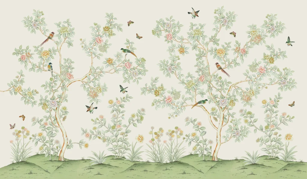 ENGLISH GARDEN / B2 / HAND PAINTED